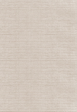 Wollteppich Beige Layered Drift Light Oatmeal, Detail der gerippten Wolle