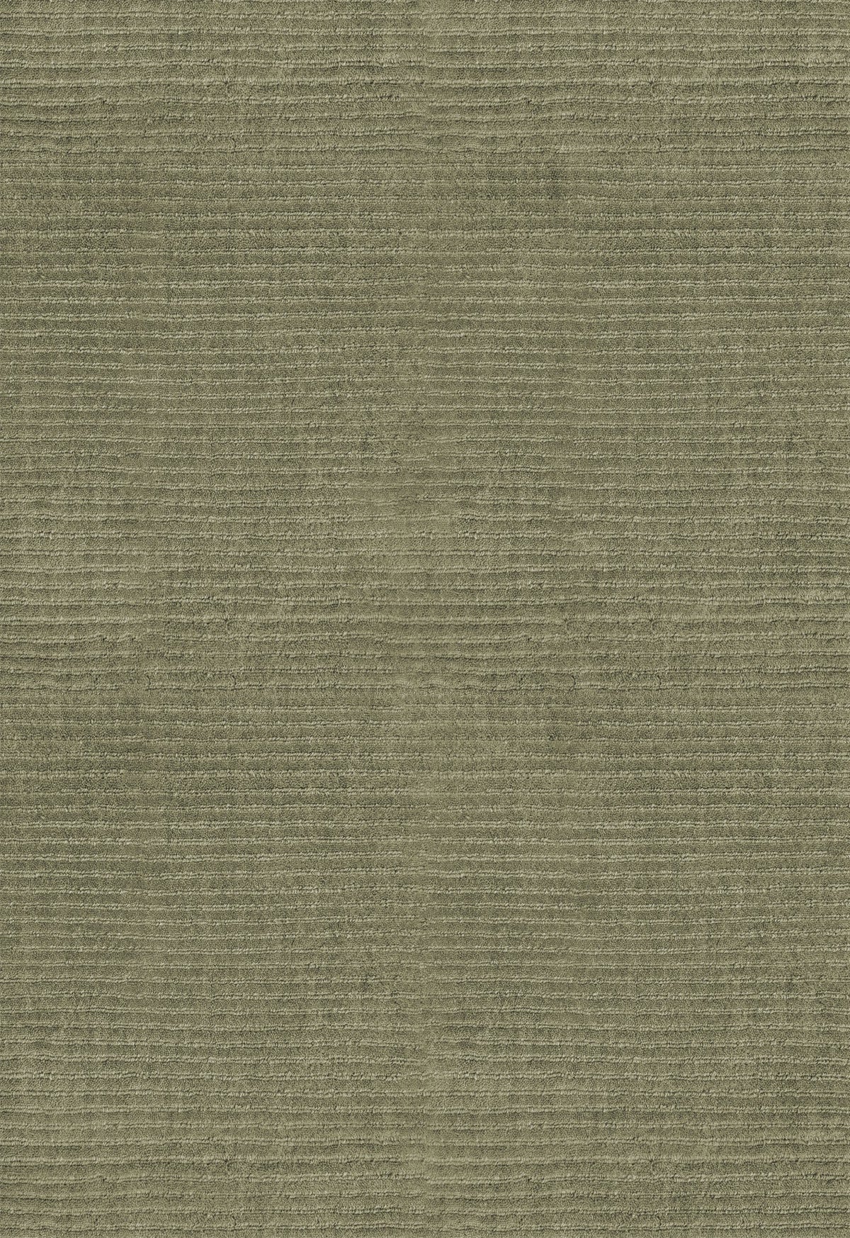 Wollteppich Grün Layered Drift Wool Olive, Detail der gerippten Wolle