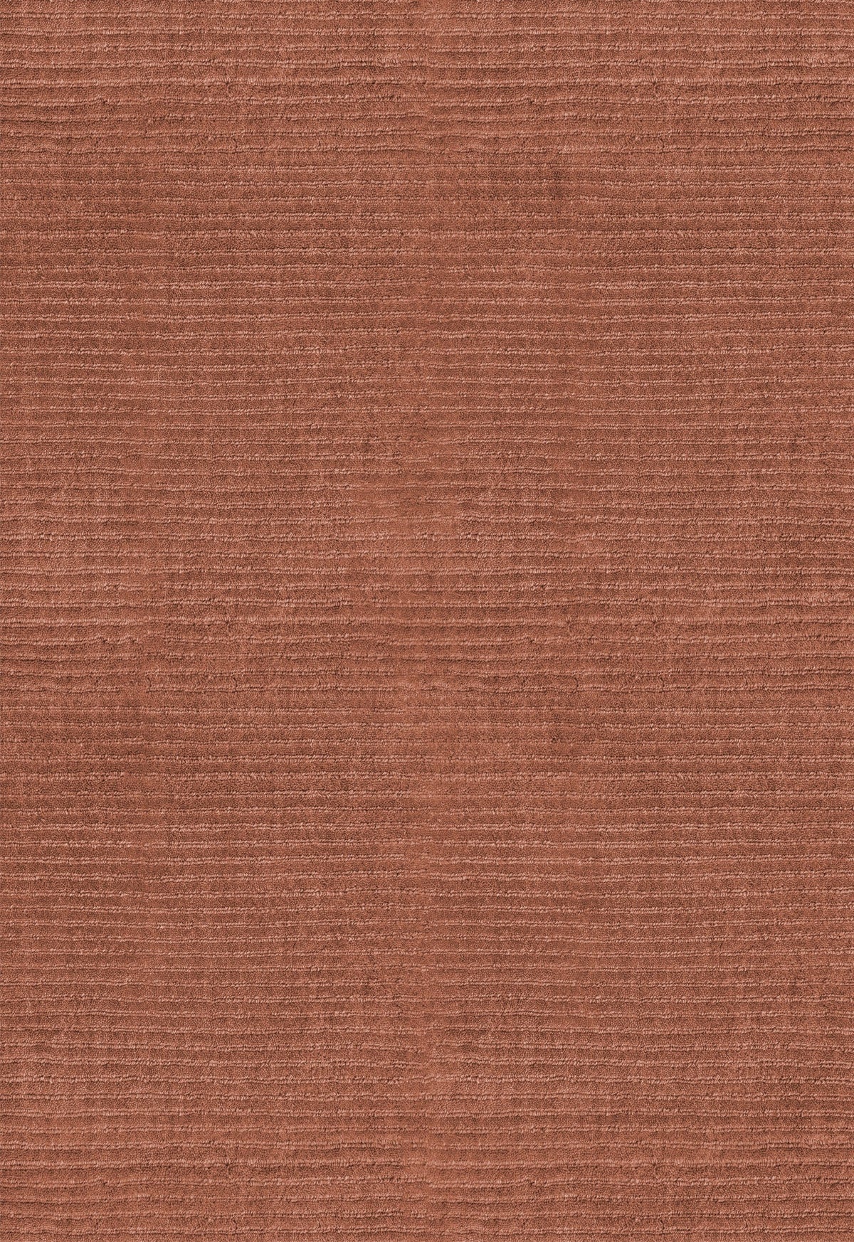 Wollteppich Rostrot Layered Drift Wool Rust, Detail der gerippten Wolle