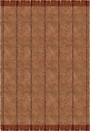 Wollteppich Rost Layered Cord Burgundy Rust, Draufsicht