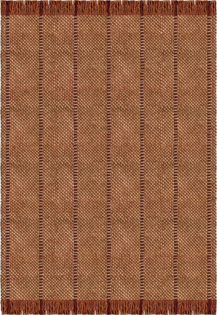 Wollteppich Rost Layered Cord Burgundy Rust, Draufsicht