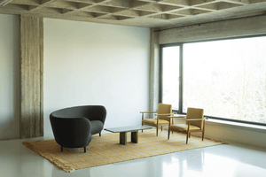 Wollteppich Gelb Layered Cord Yellow Oatmeal, im Wohnzimmer