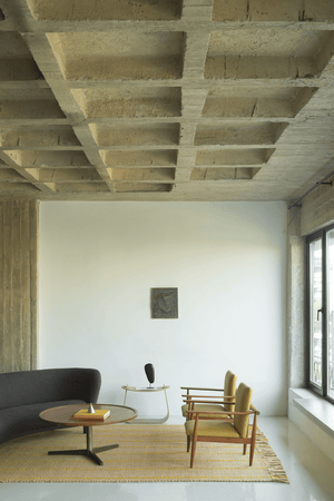 Wollteppich Gelb Layered Cord Yellow Oatmeal, im Wohnzimmer