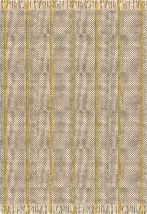 Wollteppich Gelb Layered Cord Yellow Oatmeal, Draufsicht