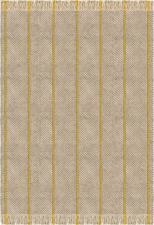Wollteppich Gelb Layered Cord Yellow Oatmeal, Draufsicht