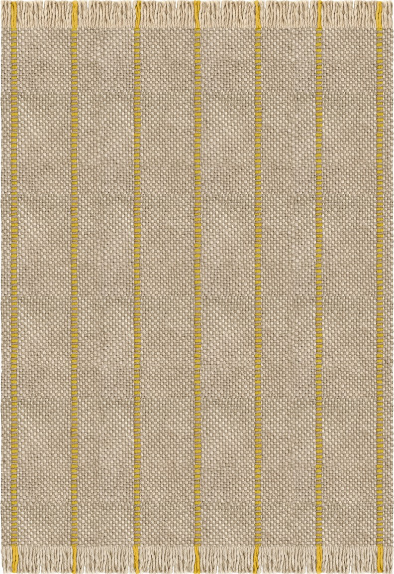 Wollteppich Gelb Layered Cord Yellow Oatmeal, Draufsicht