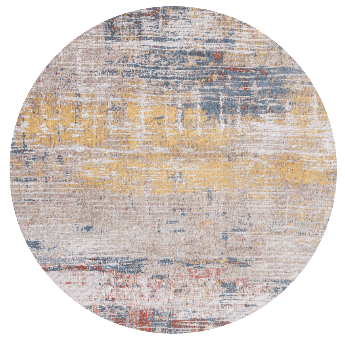 8714 Louis de Poortere Atlantic Streaks Round Montauk Multi 8714 Teppich ...
