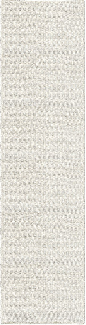 Juteteppich Weiß Layered Barley Bone White, Läufer, Draufsicht