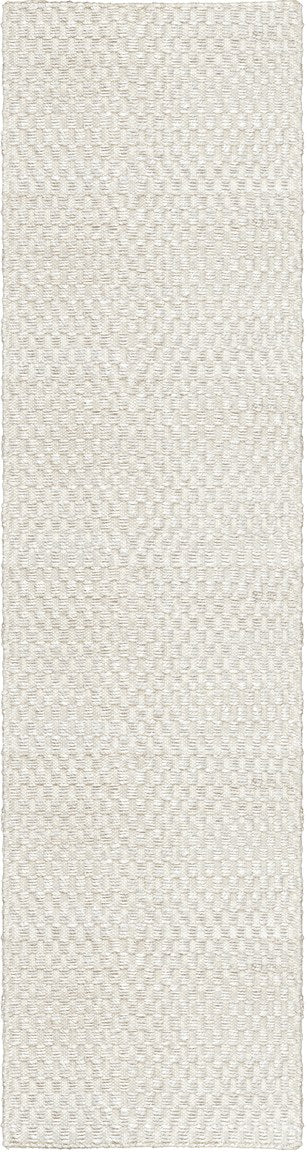 Juteteppich Weiß Layered Barley Bone White, Läufer, Draufsicht