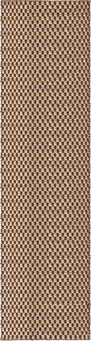 Juteteppich Braun Layered Barley Chestnut, Läufer, Draufsicht