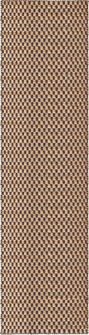 Juteteppich Braun Layered Barley Chestnut, Läufer, Draufsicht