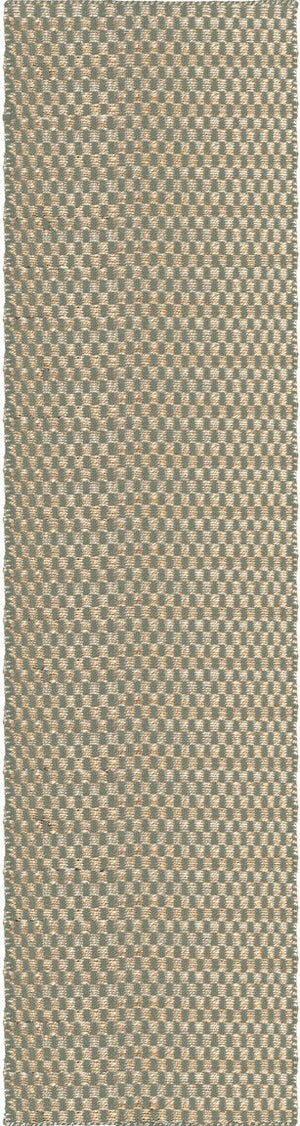 Juteteppich Salbeigrün Layered Barley Sage, Läufer, Draufsicht