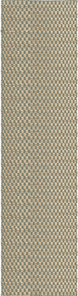 Juteteppich Salbeigrün Layered Barley Sage, Läufer, Draufsicht