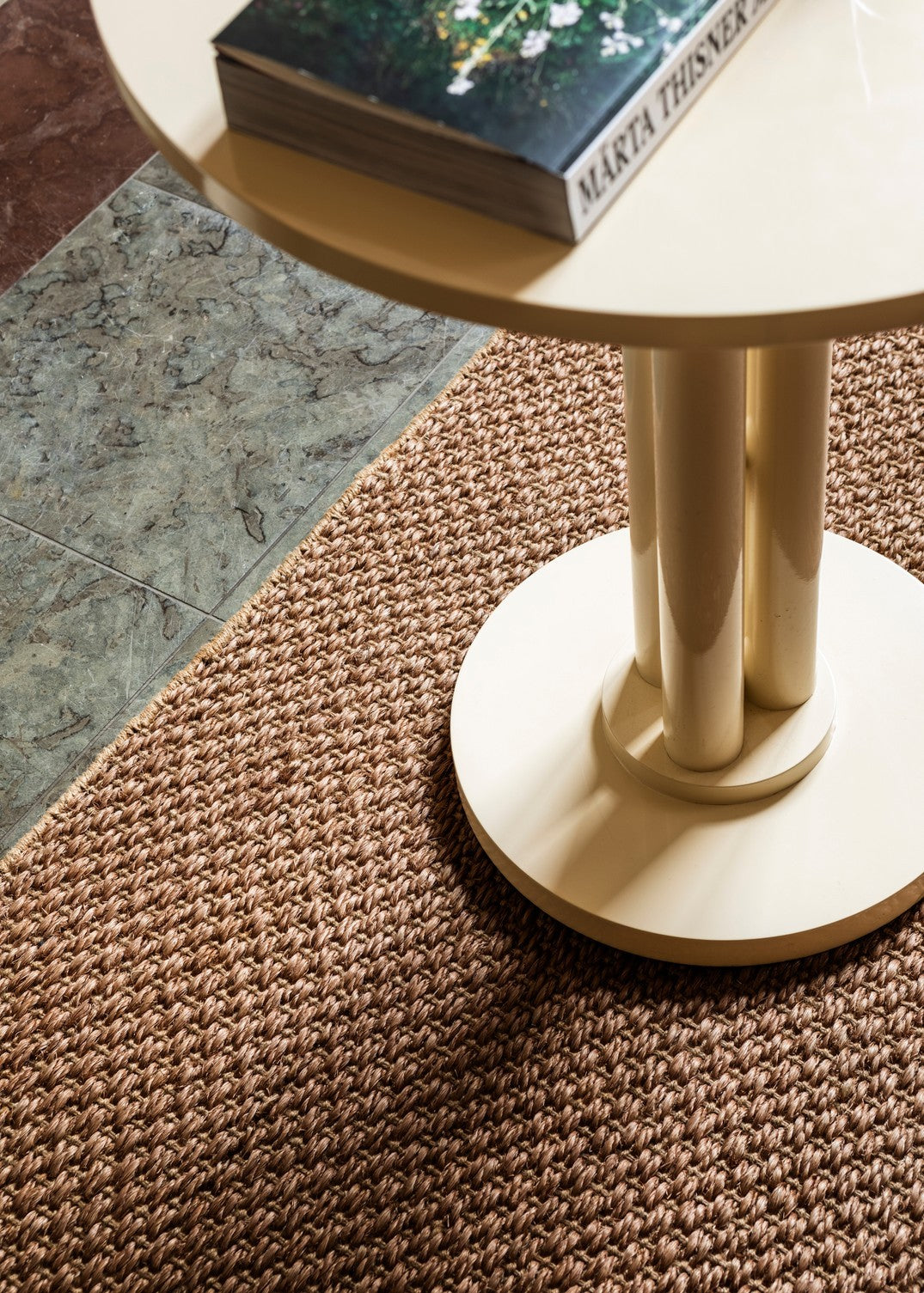 Sisalteppich Braun Layered Basket Weave Brown, Detail des Korbgeflechts