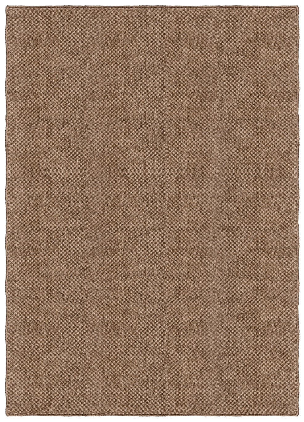 Sisalteppich Braun Layered Basket Weave Brown, Draufsicht