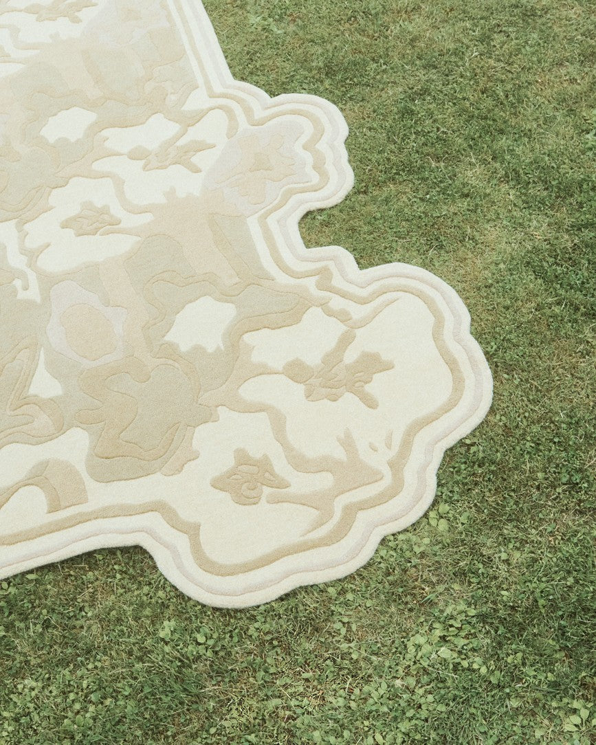 Wollteppich Layered Collina Strada Garden Haze, Detail der geschnittenen Wolle
