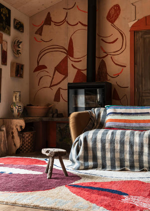 Wollteppich Layered Heather Chontos Collage, im Wohnzimmer