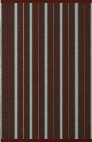 Wollteppich Braun Layered Racer Stripe Betty Brown, Draufsicht