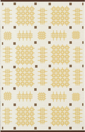 Wollteppich Gelb Layered Tom Morris Ryg Dandelion, Draufsicht