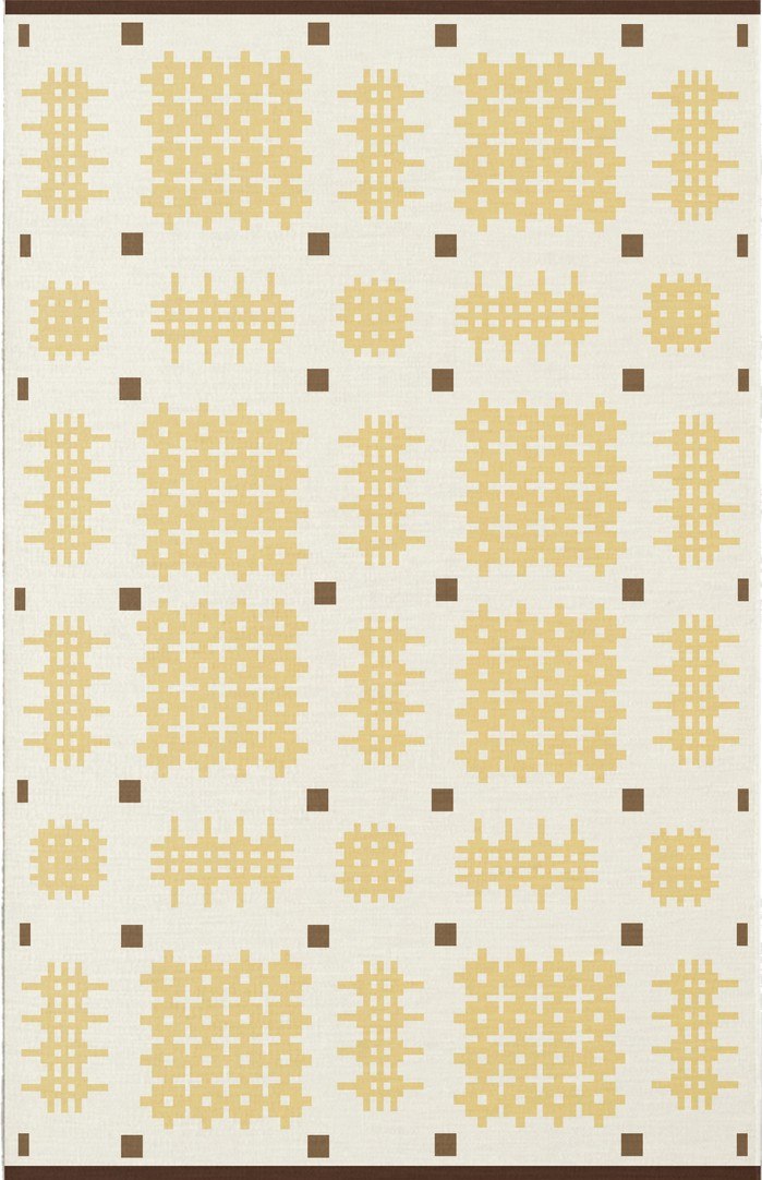 Wollteppich Gelb Layered Tom Morris Ryg Dandelion, Draufsicht