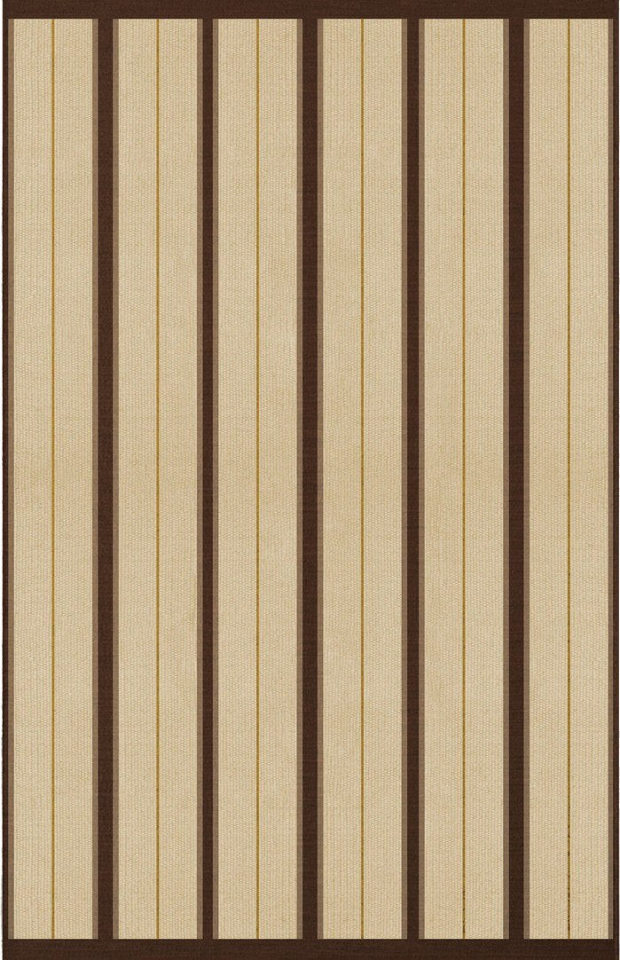 Wollteppich Gelb Layered Racer Stripe Margarine, Draufsicht
