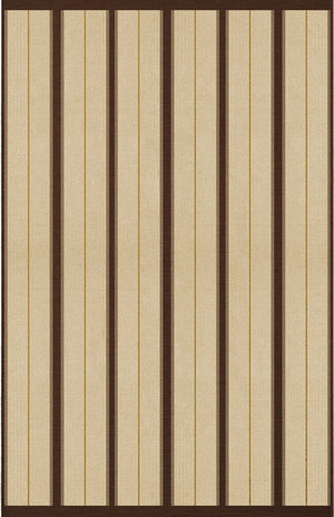 Wollteppich Gelb Layered Racer Stripe Margarine, Draufsicht