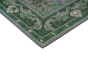 Morris & Co Helena Mineral Teppich, Detail von Ecke und Flor
