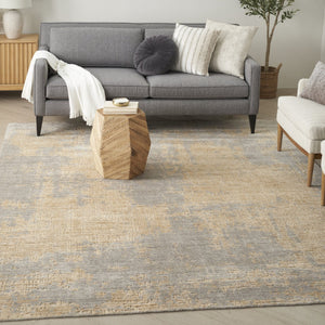 Nourison Harmony HAY05 Grey Gold Teppich, im Wohnraum