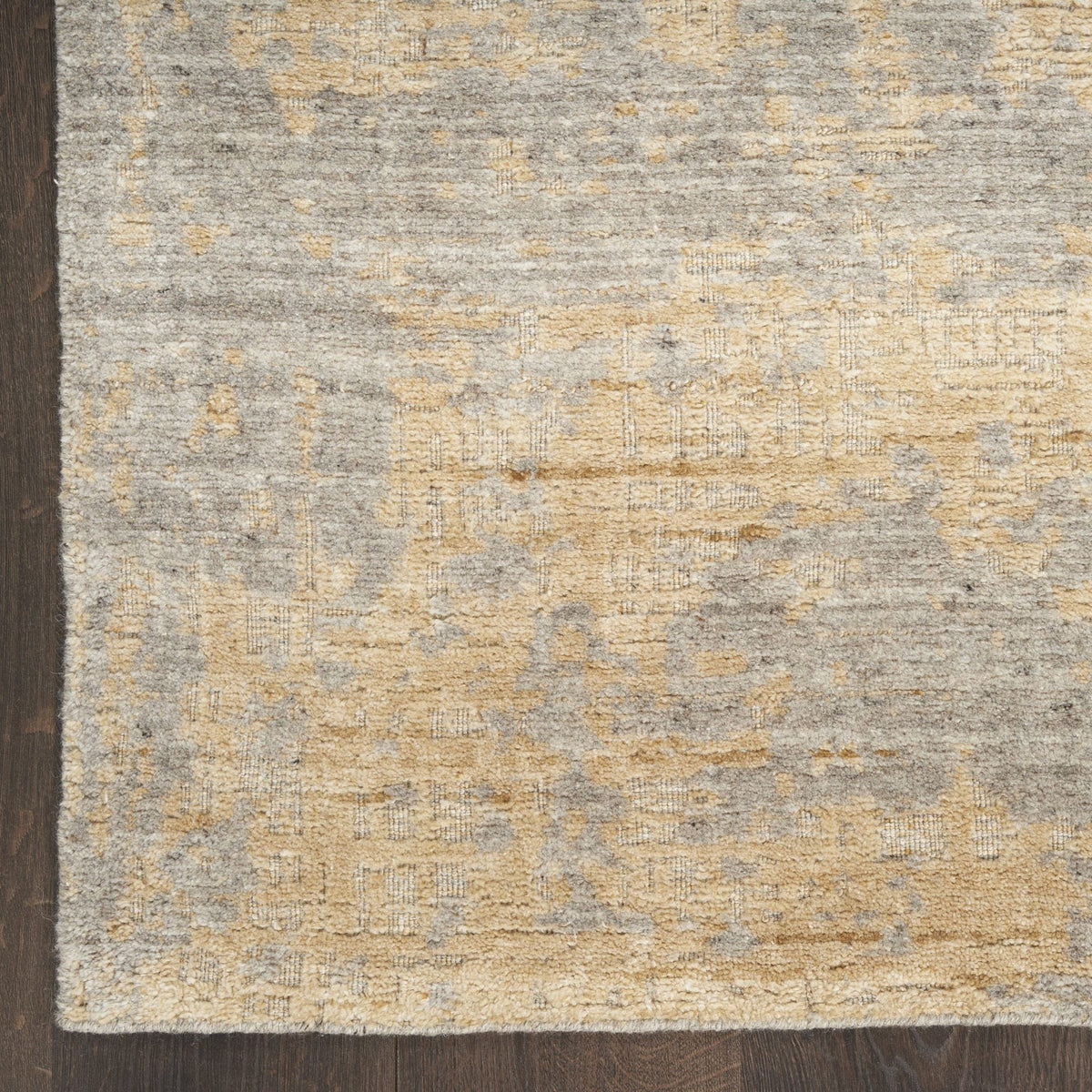 Nourison Harmony HAY05 Grey Gold Teppich, Ecke
