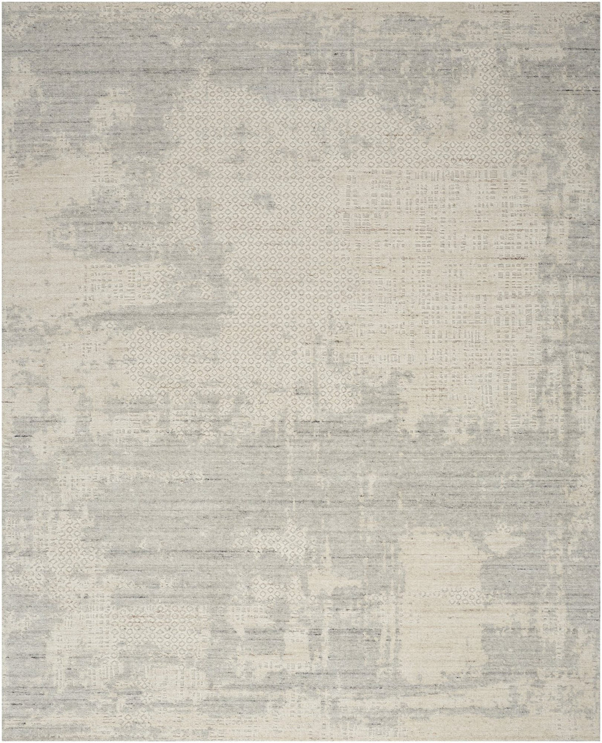 Nourison Harmony HAY04 Ivory Grey Teppich, Draufsicht