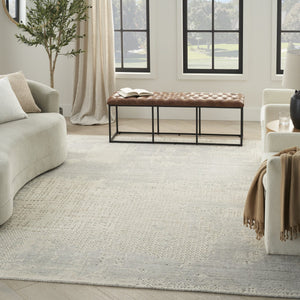 Nourison Harmony HAY04 Ivory Grey Teppich, im Wohnraum
