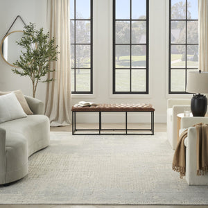 Nourison Harmony HAY04 Ivory Grey Teppich, im Wohnraum