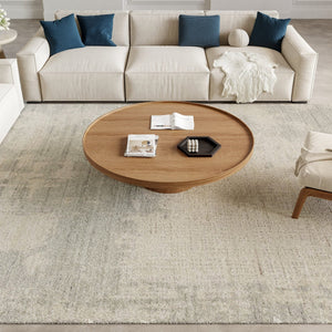 Nourison Harmony HAY04 Ivory Grey Teppich, im Wohnraum