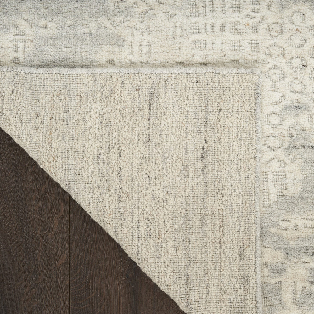 Nourison Harmony HAY04 Ivory Grey Teppich, Rückseite