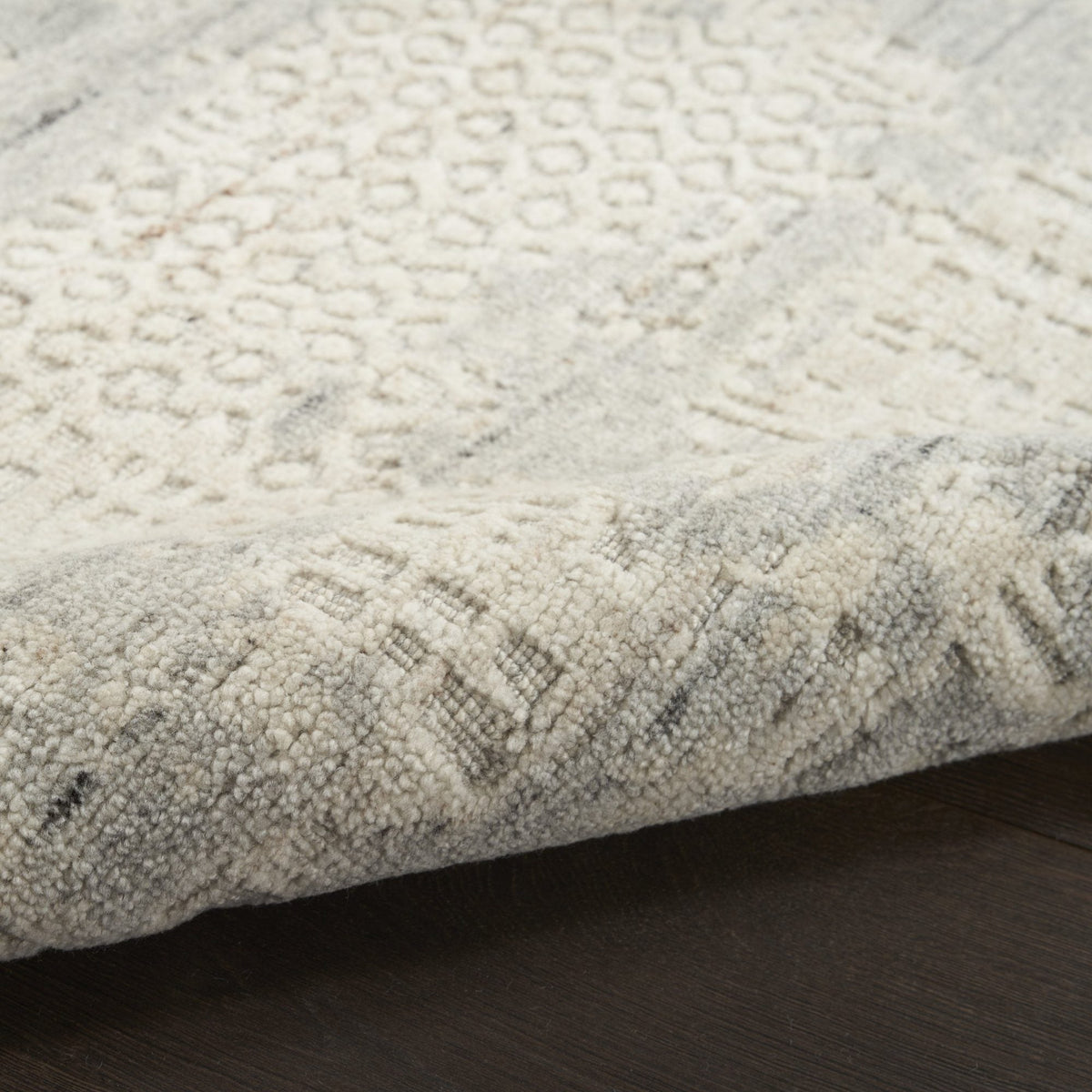 Nourison Harmony HAY04 Ivory Grey Teppich, Struktur des Flors