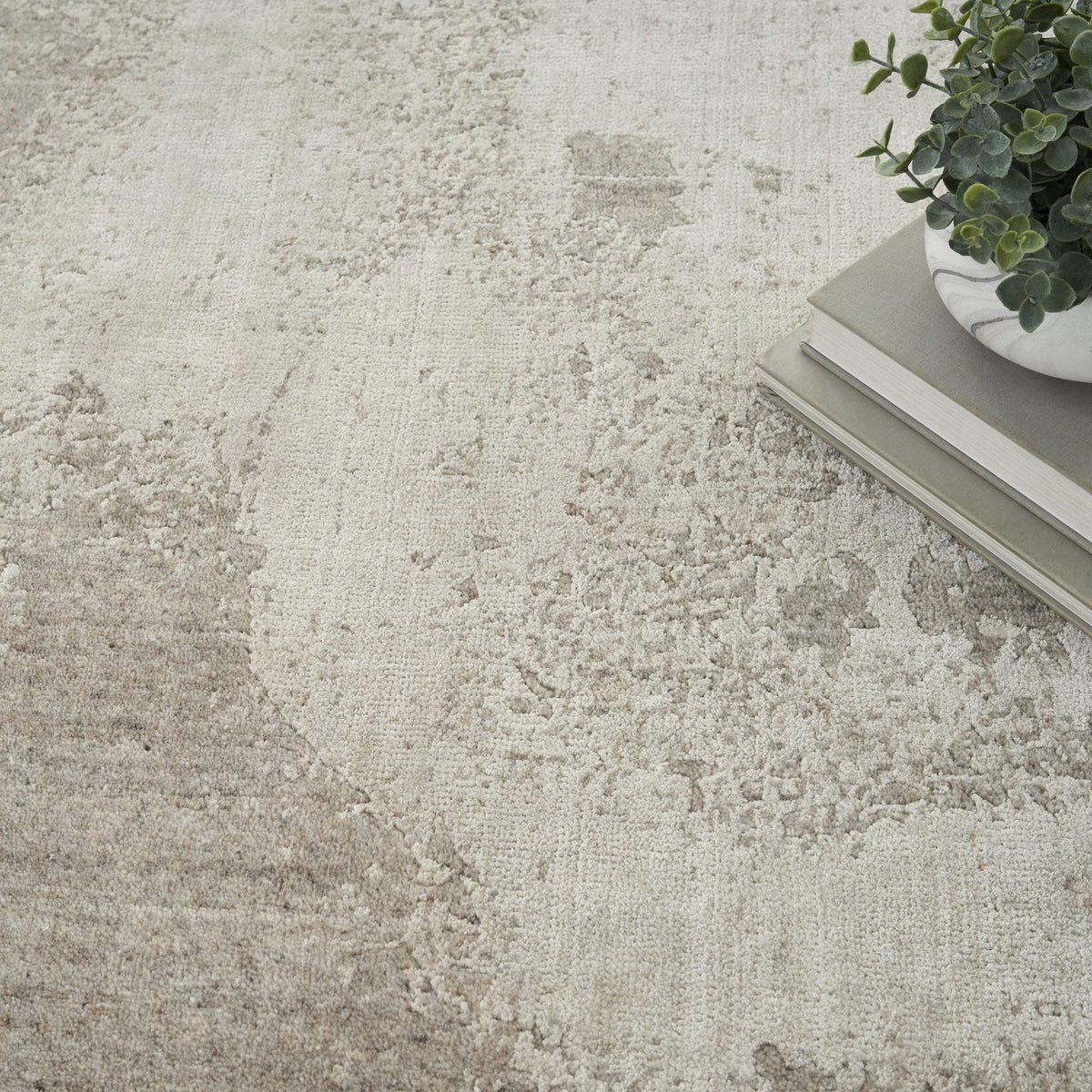 Nourison Harmony HAY06 Silver Grey Teppich, Detail