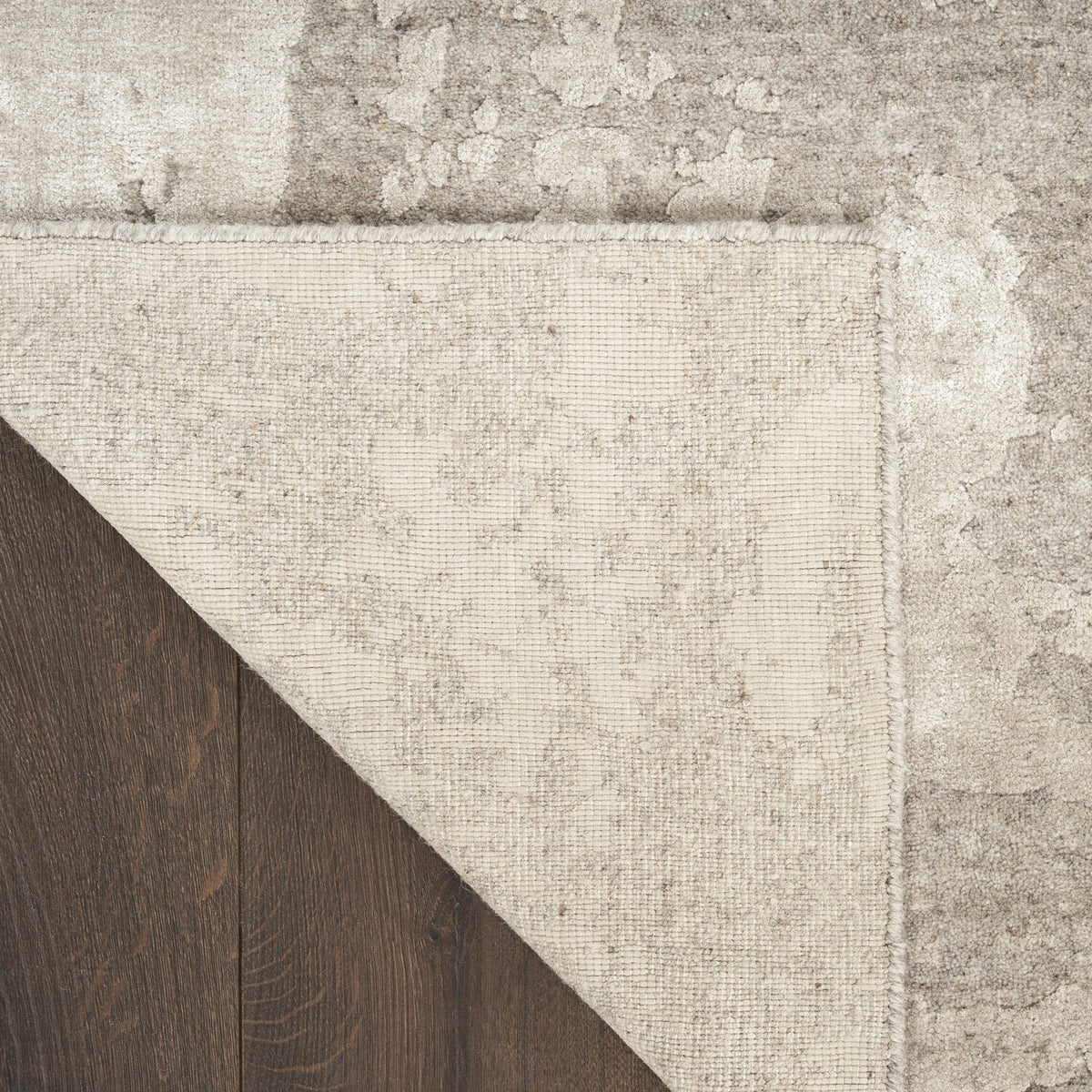 Nourison Harmony HAY06 Silver Grey Teppich, Rückseite