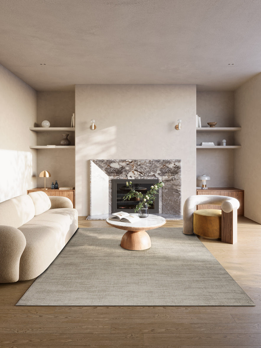 Kurzflorteppich Sandbeige Tapison Home Torino, im Wohnraum