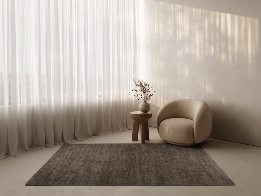 Kurzflorteppich Taupe Tapison Home Torino, im Wohnraum