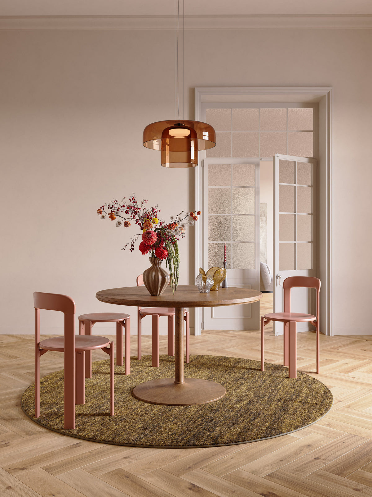 Kurzflorteppich Cognac Tapison Home Torino, im Wohnraum