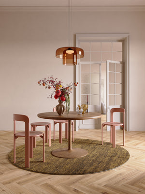 Kurzflorteppich Cognac Tapison Home Torino, im Wohnraum