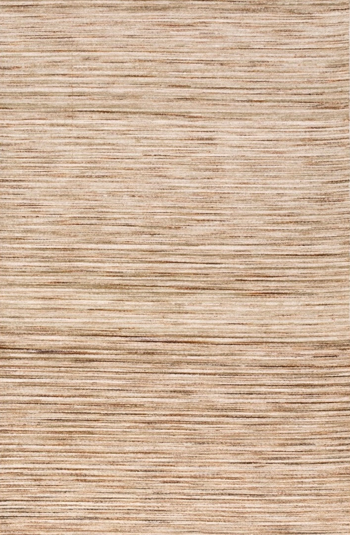 Acsento Origin Beige Teppich in Beige mit feinen Streifen in Sand und Karamell, Draufsicht