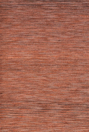 Acsento Origin Brick Teppich in Terrakotta mit Streifen in Ziegelrot und Braun, Draufsicht