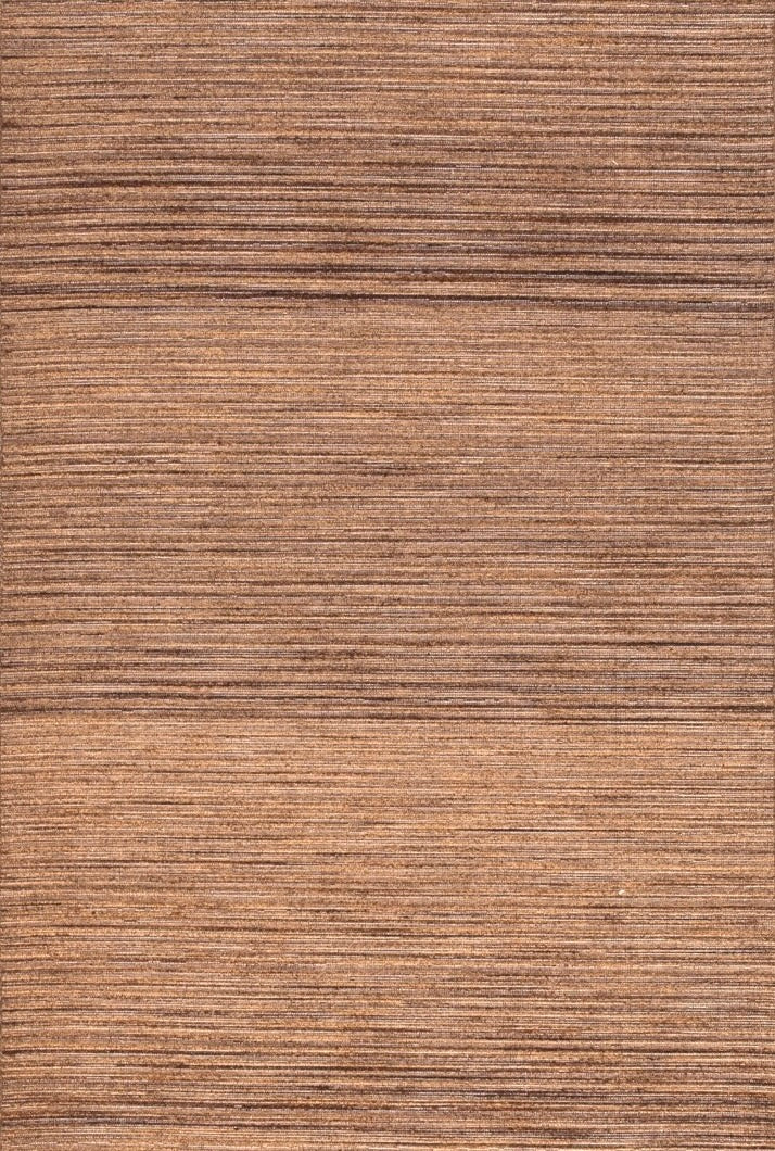 Acsento Origin Brown Teppich in Braun mit Streifen in Cognac und Karamell, Draufsicht