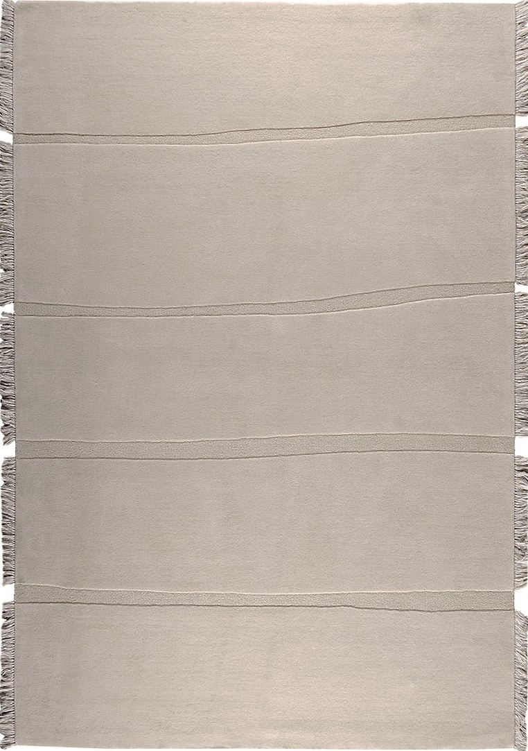 Massimo Atoll Grey grauer Wollteppich, Draufsicht