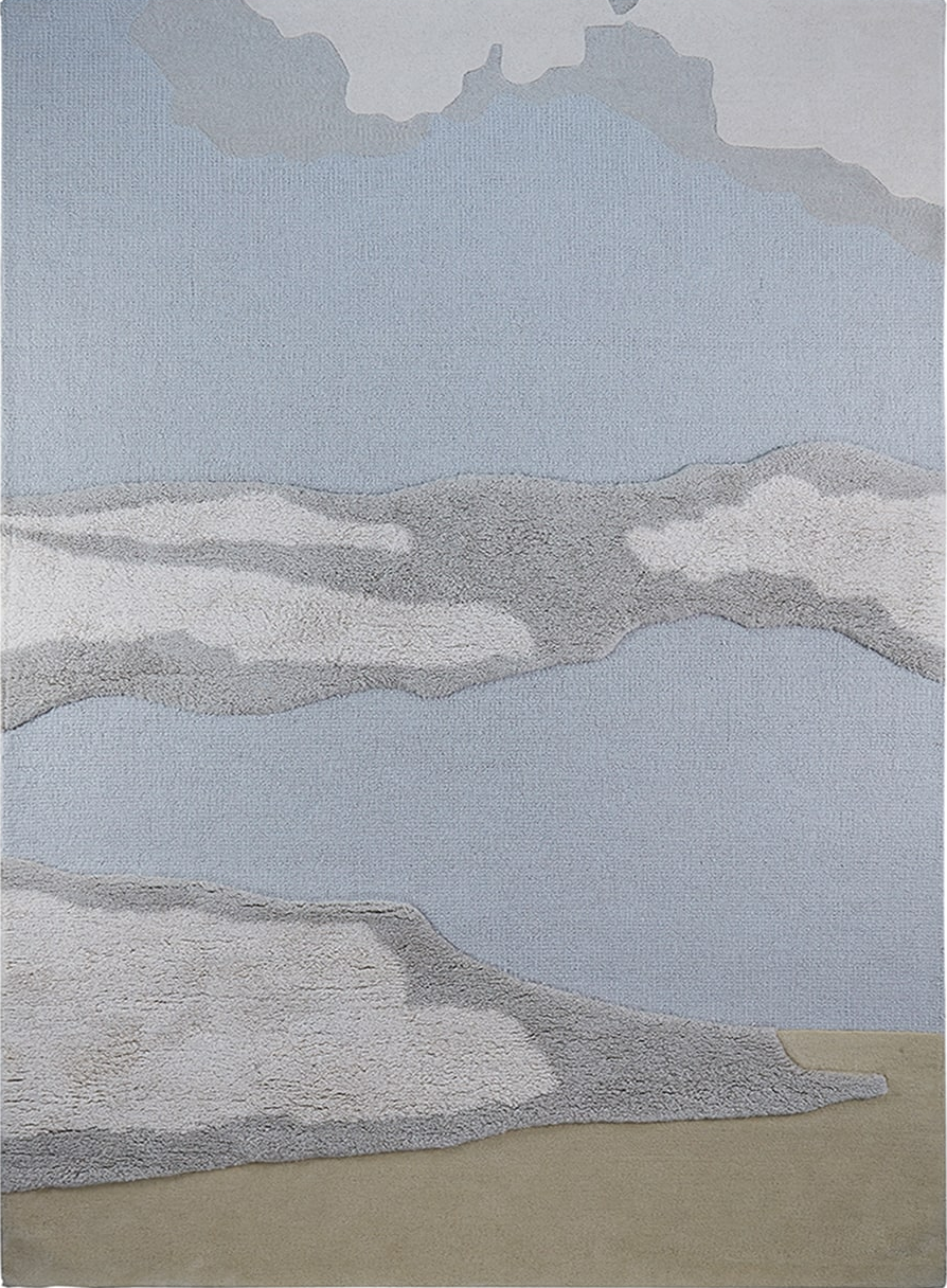 Massimo Cloud 9 Morning blaugrauer Teppich, Detail der Oberfläche