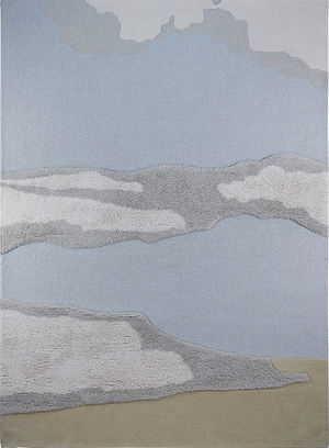 Massimo Cloud 9 Morning blaugrauer Teppich, Detail der Oberfläche