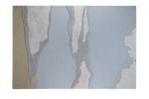 Massimo Cloud 9 Morning blaugrauer Teppich, Detail der Ecke