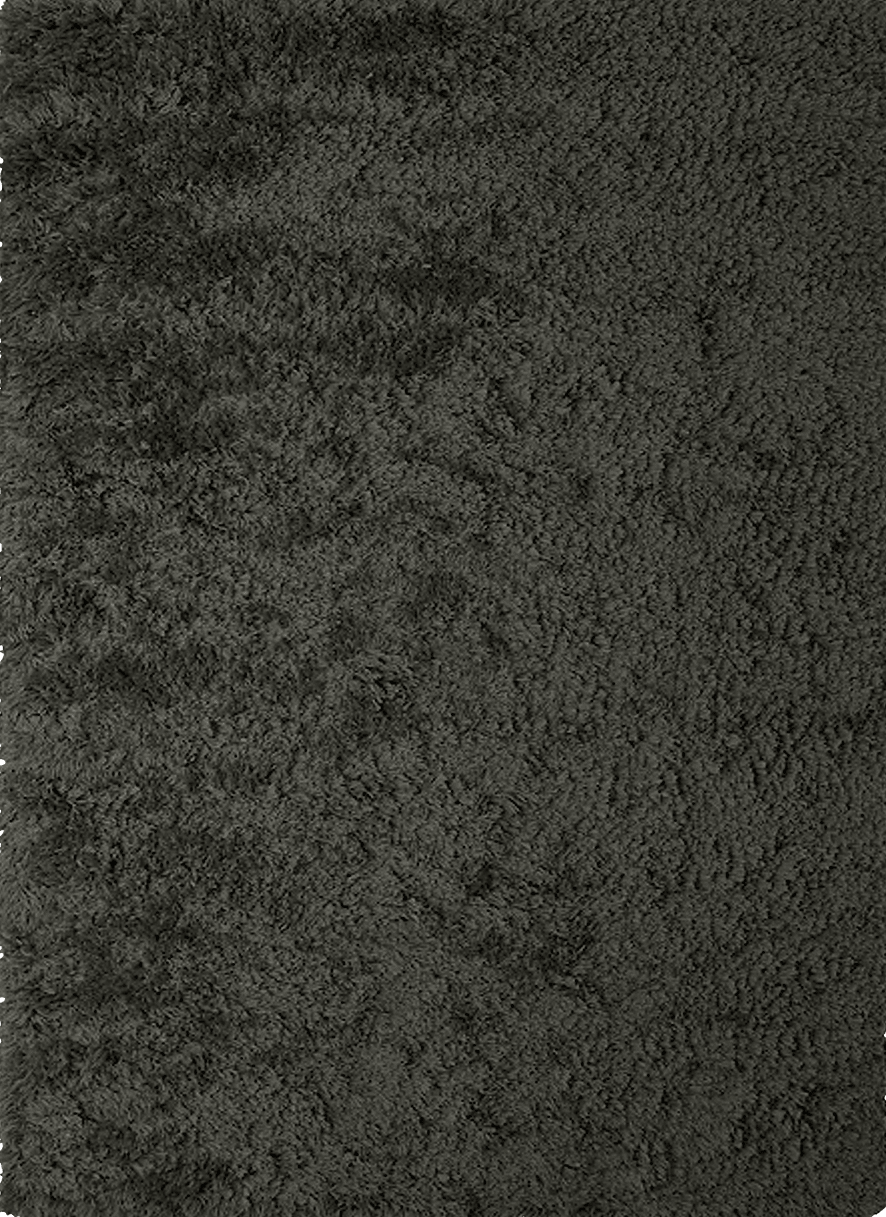 Massimo Rya Charcoal Hochflor Wollteppich, Draufsicht
