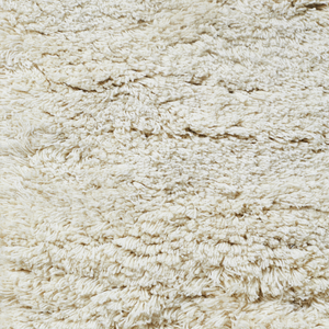 Massimo Rya Cream Hochflor Wollteppich, Detail des hohen Flors